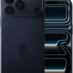 آیفون 17 پرو در رنگ مشکی, گوشی آیفون 17 پرو Apple A19 Pro, نمای جلویی آیفون 17 پرو با نمایشگر OLED, تصویر محصول آیفون 17 پرو iPhone 17 Pro, گوشی آیفون 17 پرو با دوربین سه‌گانه حرفه‌ای